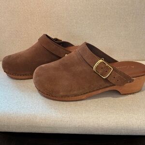Anthropologie Classic Suede Clogs size 37